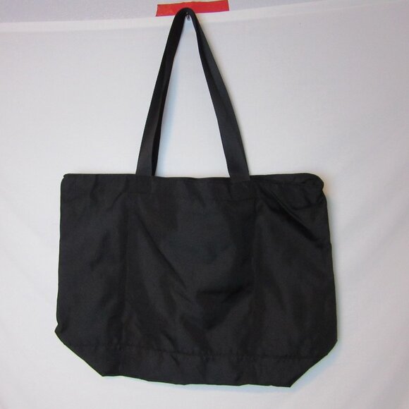 Victoria Secret Tote Bag Love Pink Plaid Black Duffle Zip Pocket Y2K NEW - Picture 3 of 4